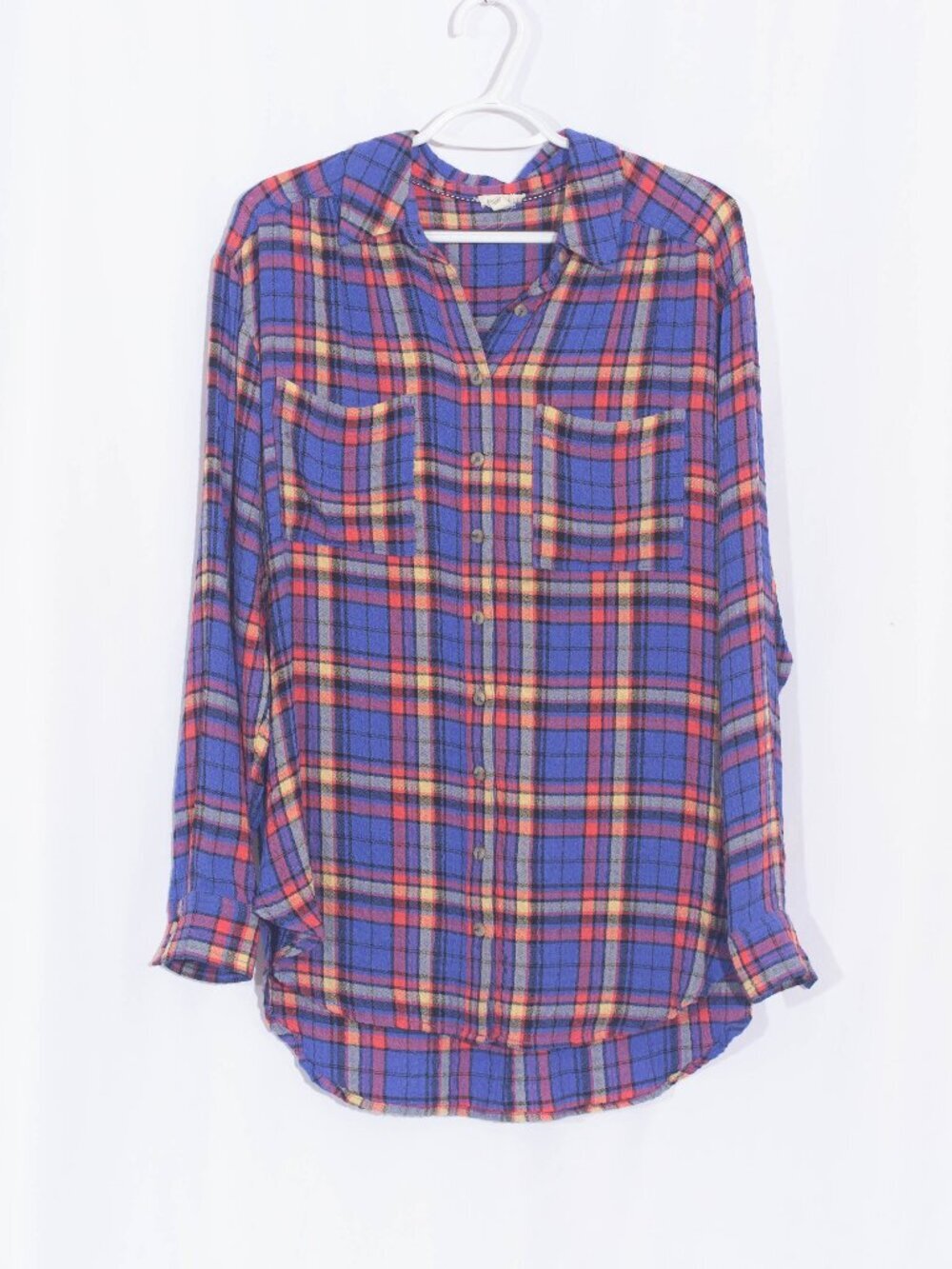 ANTHROPOLOGIE PILCRO The Hadley Relaxed Plaid Button Down Shirt Size M